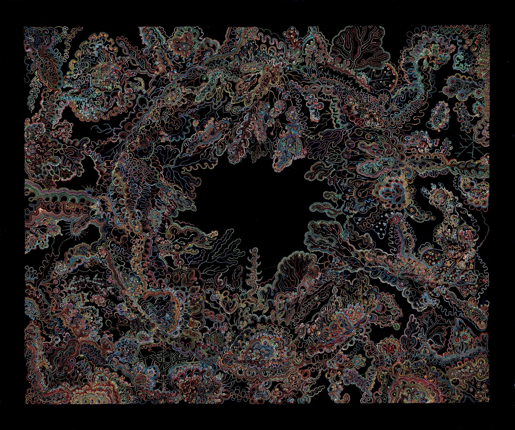 Your Brain Knows More Than You Think, an intricate abstract painting by Rebecca Cox